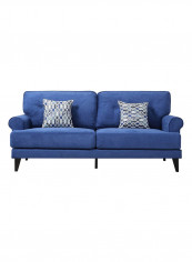 Ibiza 3-Seater Sofa With 2-Cushions Blue 86x193cm