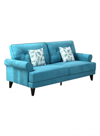 Ibiza 3-Seater Sofa With 2-Cushions Blue 86x193cm