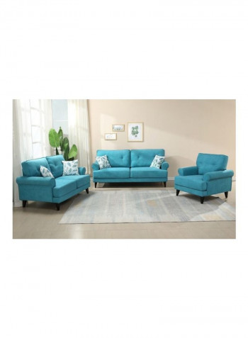 Ibiza 3-Seater Sofa With 2-Cushions Blue 86x193cm