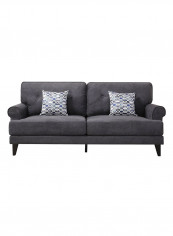 Ibiza 3-Seater Sofa With 2 Cushions Grey 86x193cm