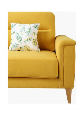 Lima 3-Seater Sofa With 2-Cushions Yellow 86x193cm