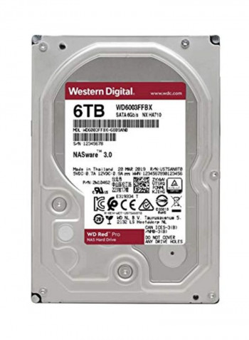Pro NAS Internal Hard Drive 6TB Red/Silver/Black