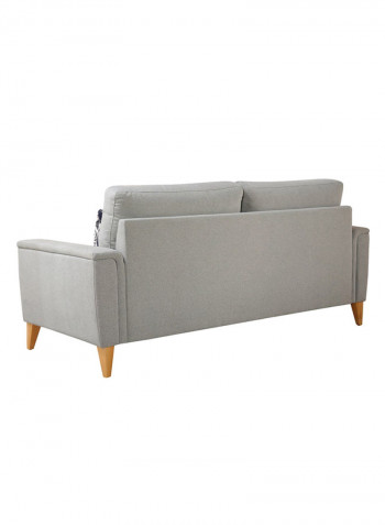 Lima 3-Seater Sofa With 2 Cushions Grey 86x193cm