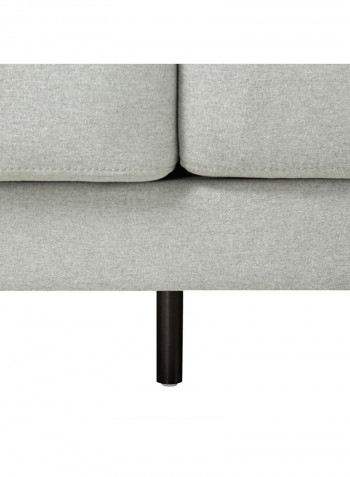 Lima 3-Seater Sofa With 2 Cushions Grey 86x193cm