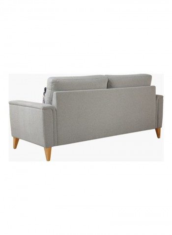 Lima 3-Seater Sofa With 2 Cushions Grey 86x193cm