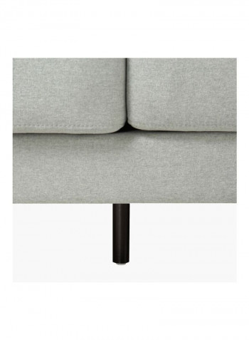 Lima 3-Seater Sofa With 2 Cushions Grey 86x193cm