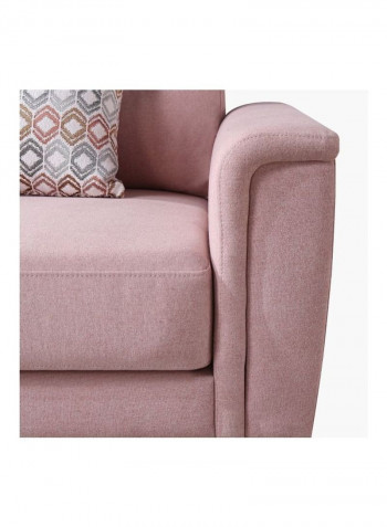 Lima 3-Seater Sofa With 2 Cushions Pink 86x193cm