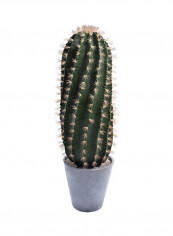 Artificial Cactus Plant With Stone Planter Green/Blue 140x50cm reviews Artificial Cactus Plant With Stone Planter Green/Blue 140x50cm