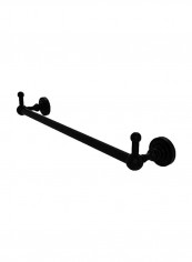 Dottingham Collection Integrated Hooks Towel Bar Black 24inch