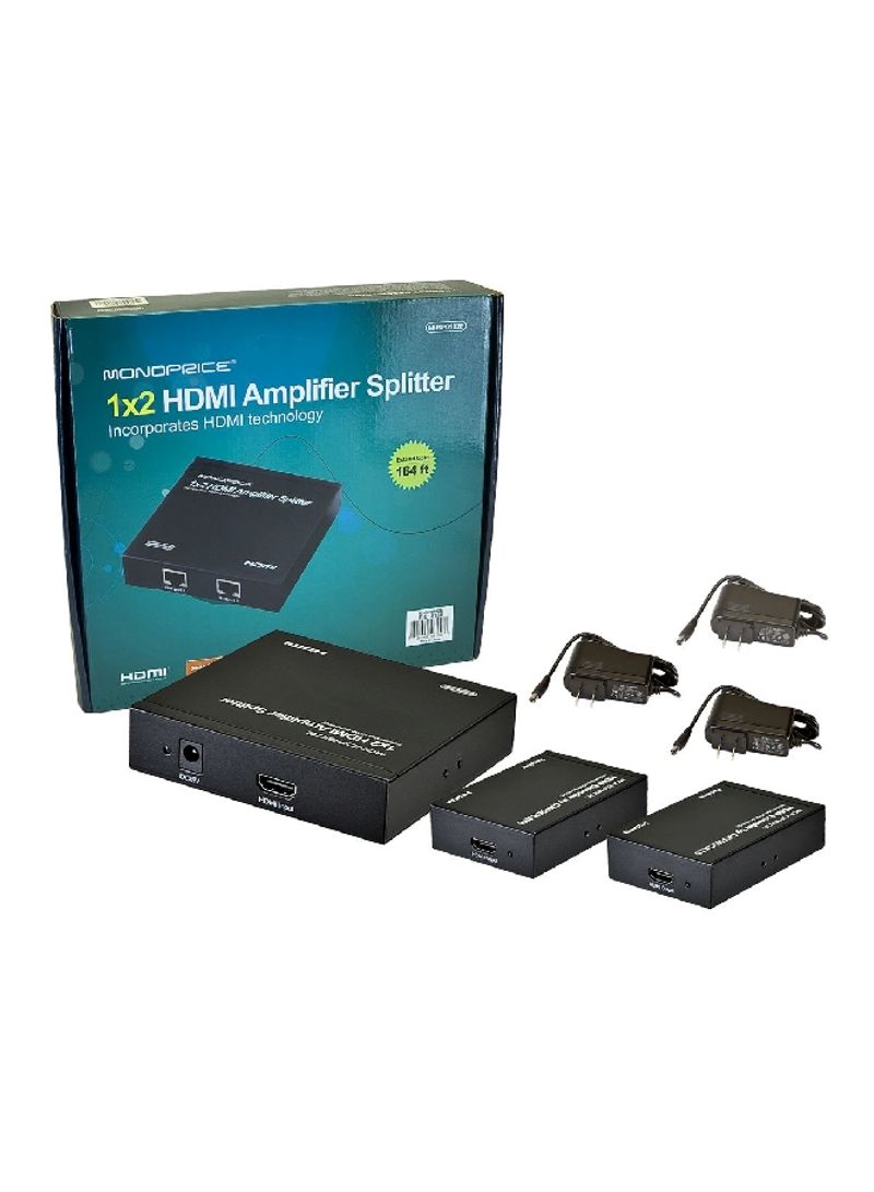 6 Cable HDMI Splitter Extender Black