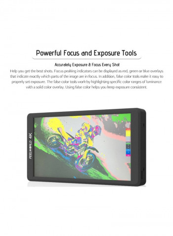 F570 4K Ultra-Thin On-Camera Field Monitor 148x82x18.6millimeter Black