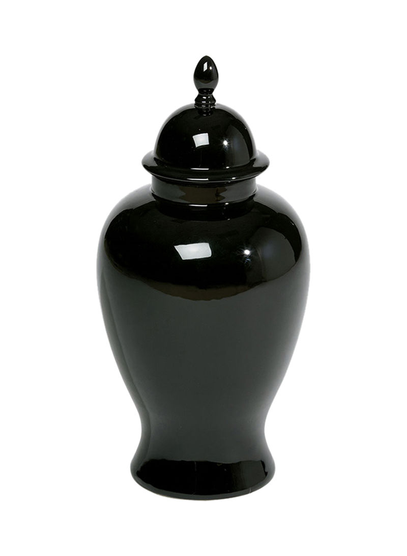 Decorative Temple Jar Black 20.32 x 45.72centimeter
