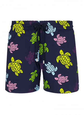 Printed Moorise Swim Shorts Navy