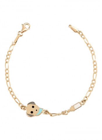 18K Gold Dog Chain Bracelet