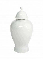 Decorative Temple Jar White 20.54 x 45.72centimeter