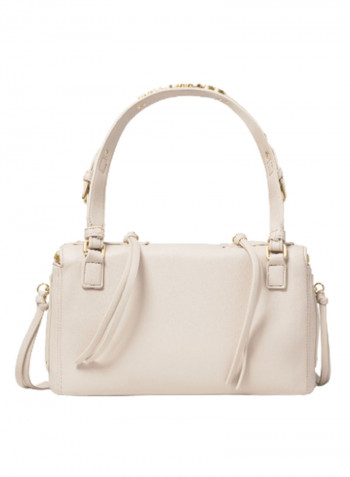 Ginger Logo Detail Strap Shoulder Bag Beige/Gold