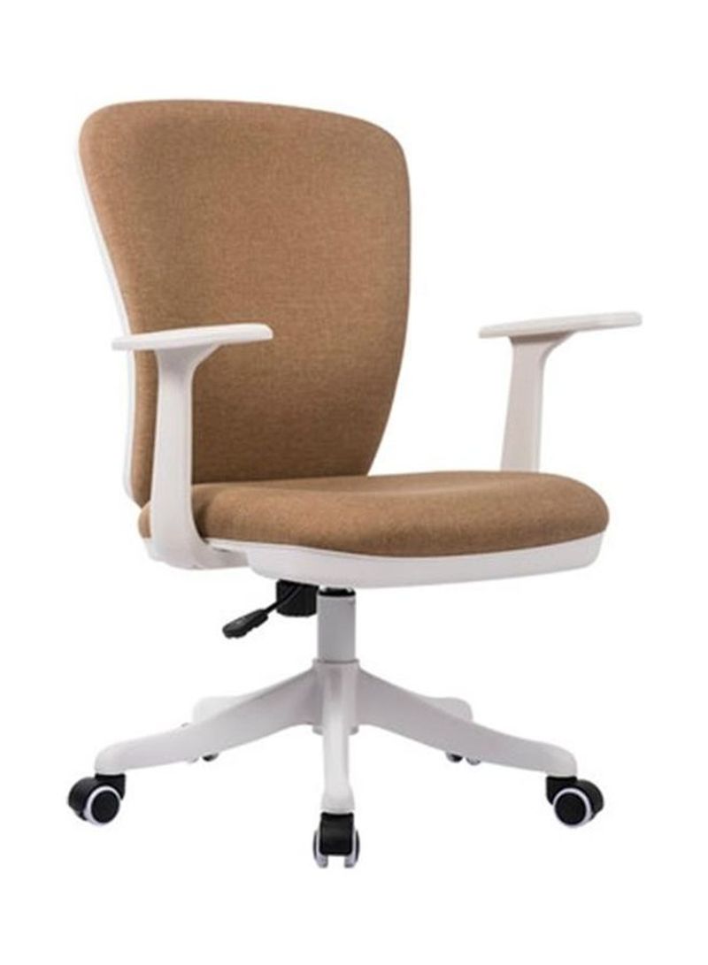 Computer Chair Coffee/White 74x60x36cm