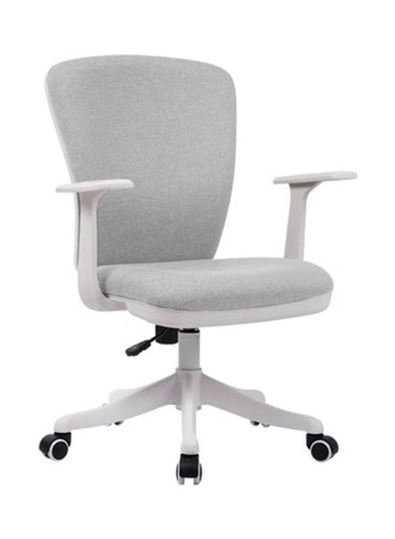 Computer Chair Light Grey/White 74x60x36cm