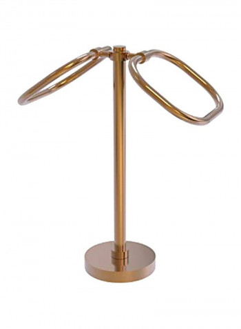 2-Ring Oval Towel Holder Gold 9x20x6inch
