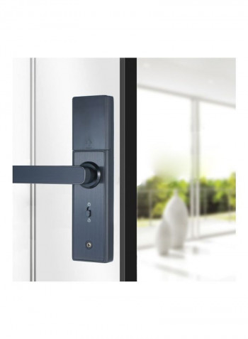 Fingerprint Security Door Lock Black 24x14.4x7centimeter