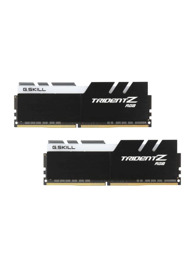 2-Piece TridentZ DDR4 RAM 16GB Black/White/Gold