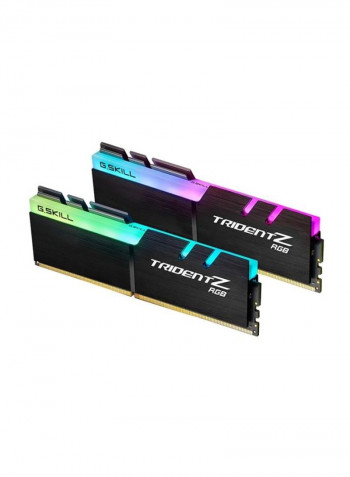 2-Piece TridentZ DDR4 RAM 16GB Black/White/Gold