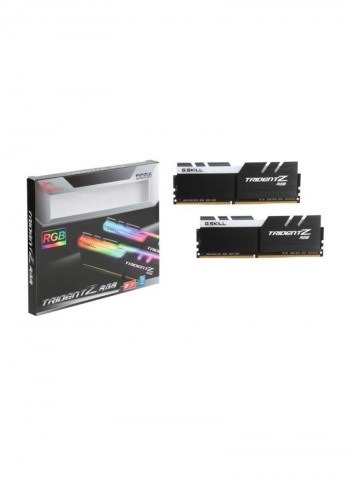 2-Piece TridentZ DDR4 RAM 16GB Black/White/Gold