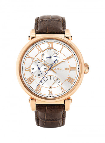 Men's Mezzano Water Resistant Leather Analog Watch CCRWA27104