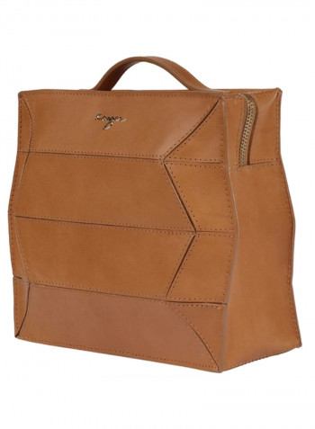 Ascot Leather Backpack Camel