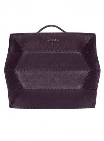 Ascot Leather Backpack Violet