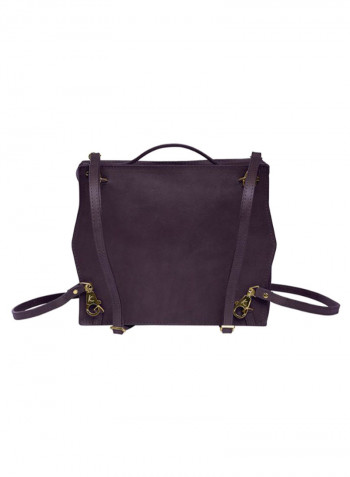 Ascot Leather Backpack Violet