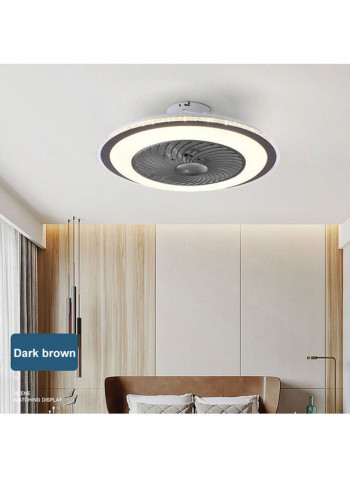Modern Ceiling Fan Lamp With Remote Control Coffee Brown/White 60 x 27 x 60cm
