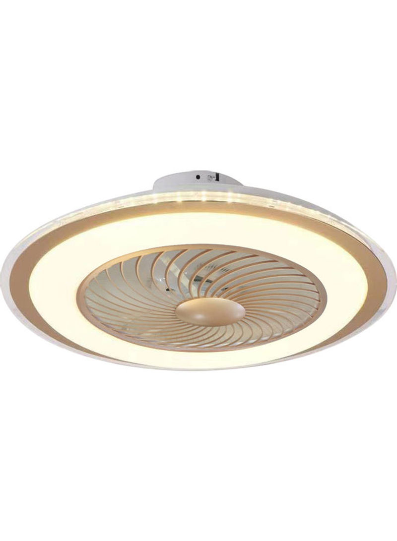 Modern Ceiling Fan Lamp With Remote Control Gold/White 60 x 27 x 60cm