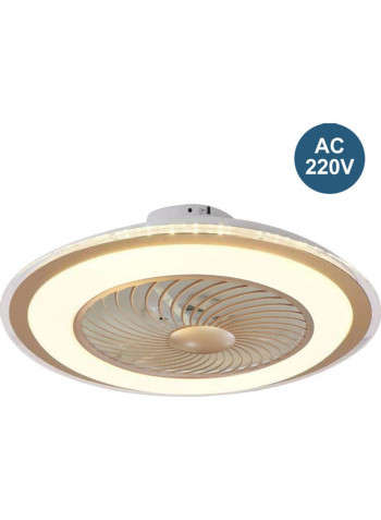 Modern Ceiling Fan Lamp With Remote Control Gold/White 60 x 27 x 60cm