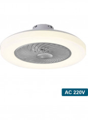 Modern Ceiling Fan Lamp With Remote Control Grey