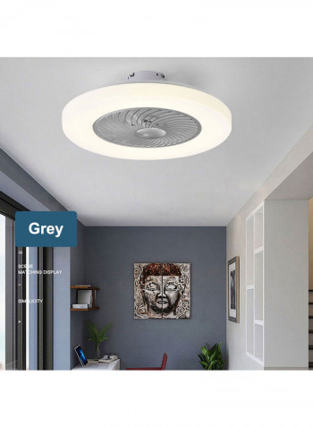 Modern Ceiling Fan Lamp With Remote Control Grey