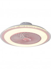 Modern Ceiling Fan Lamp With Remote Control Pink/White 60 x 27 x 60cm