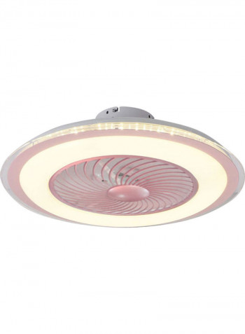 Modern Ceiling Fan Lamp With Remote Control Pink/White 60 x 27 x 60cm
