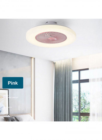 Modern Ceiling Fan Lamp With Remote Control Pink