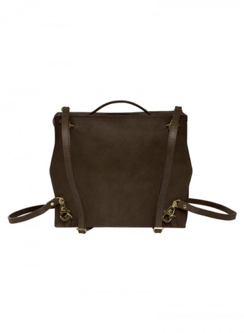 Ascot Leather Backpack Olive Olive