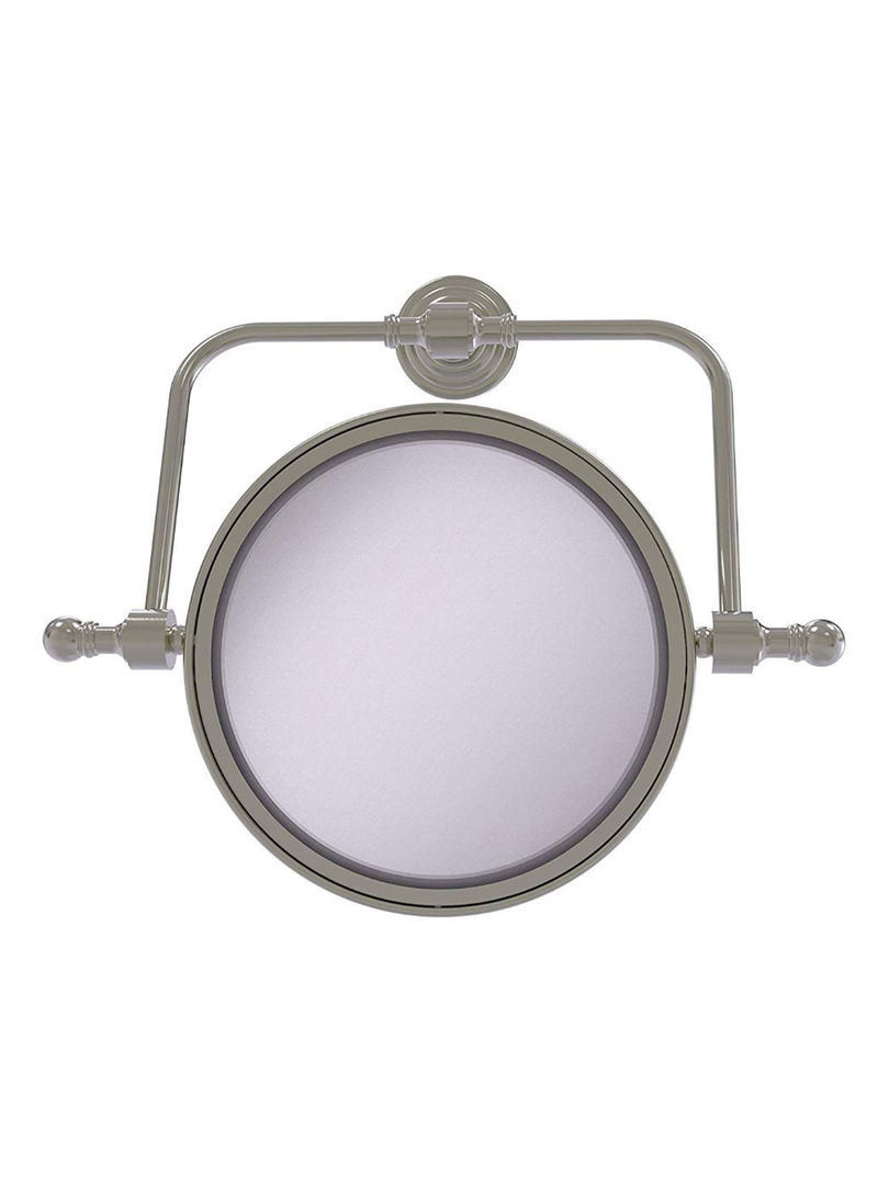 Retro Wave Collection Wall Mounted Make-Up Mirror Silver