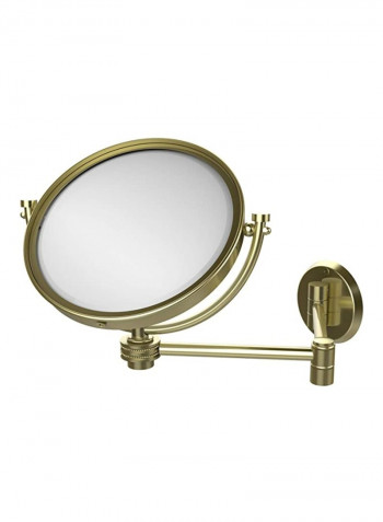 Wall Mounted Dotted Accent Make-Up Mirror Gold/Clear 8inch