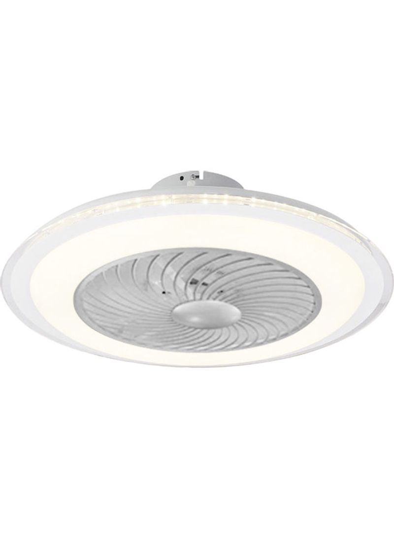 Modern Ceiling Fan Lamp With Remote Control Grey/White 60 x 27 x 60cm