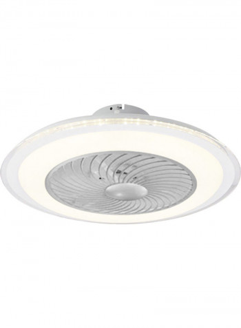 Modern Ceiling Fan Lamp With Remote Control Grey/White 60 x 27 x 60cm