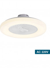 Modern Ceiling Fan Lamp With Remote Control White