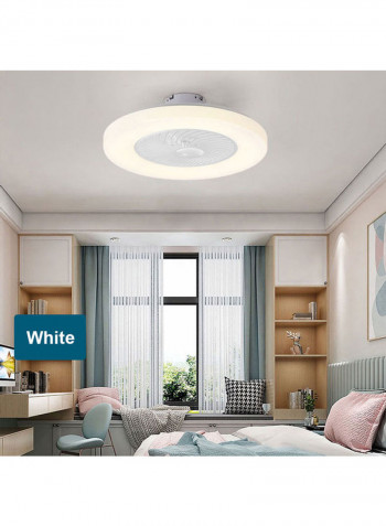 Modern Ceiling Fan Lamp With Remote Control White