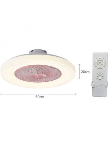 Modern Ceiling Fan Lamp With Remote Control White