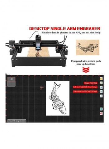 Portable 4.2 System Desktop Engraving Carving Machine Black