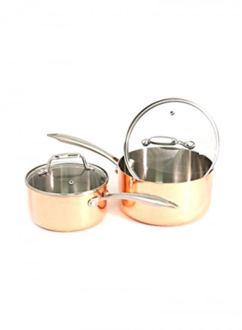 8-Piece Stainless Steel Cookware Set Gold