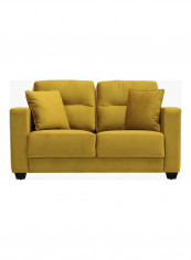 Adalyn Seater Sofa With Double Cushions Yellow 88x158x82cm